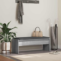 vidaXL Hallbänk med kudde Grå Sonoma 103 x 38 x 40 cm