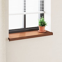 vidaXL Fönsterbräda Brunt Trä 60 x 35 x 4,5 cm PVC