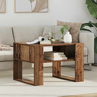 vidaXL Kaffeebord Gammalt trä 66 x 53 x 45 cm Konstruerat trä