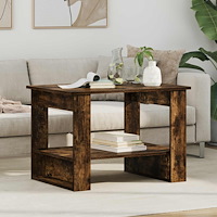 vidaXL Kaffeebord Rökt ek 72 x 50 x 50 cm Konstruerat trä