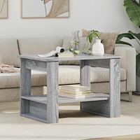 vidaXL Kaffeebord Grå Sonoma 72 x 50 x 50 cm Konstruerat trä