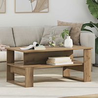 vidaXL Kaffeebord Artisan Ek 90 x 50 x 40 cm Konstruerat trä