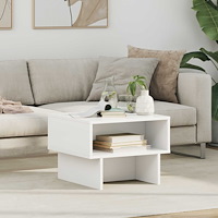 vidaXL Kaffeebord Vit 48 x 46 x 35 cm Konstruerat trä