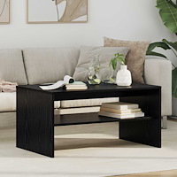 vidaXL Kaffeebord Svart Ek 80 x 50 x 40 cm Konstruerat trä