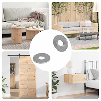 vidaXL Skivor 2 pcs Silver 12 x 12 x 1,2 cm Järn