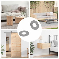 vidaXL Skivor 2 pcs Silver 16 x 16 x 1,5 cm Järn