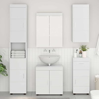 vidaXL Badrumsväggskåp TULUM Vit 37 x 24,5 x 86 cm Konstruerat trä