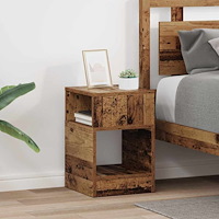 vidaXL Sidobord 2 pcs Gammalt trä 30,5 x 30 x 45 cm Konstruerat trä