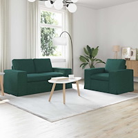 vidaXL Soffa 120cm 2 pcs Mörkgrön Metall