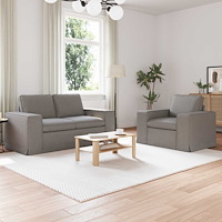 vidaXL Soffa 120cm 2 pcs Taupe Metall