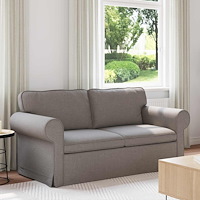 vidaXL Soffa 140cm Taupe Metall