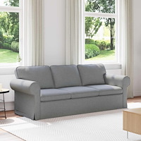 vidaXL Soffa Ljusgrå 215 x 82 x 80 cm Metall