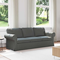 vidaXL Soffa 180cm Mörkgrå Metall