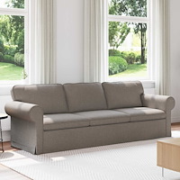 vidaXL Soffa 210cm Taupe Metall