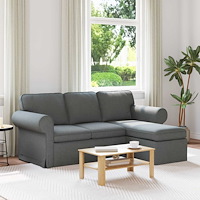 vidaXL Soffa 160cm Mörkgrå Metall