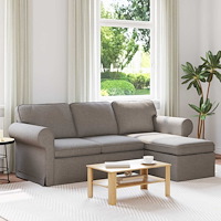 vidaXL Soffa 180cm Taupe Metall