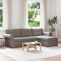 vidaXL Soffa 210cm Taupe Metall
