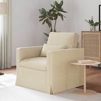 vidaXL Soffa 60cm Kräm Metall