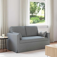 vidaXL Soffa 120cm Ljusgrå Metall