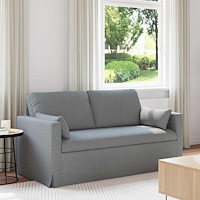 vidaXL Soffa 140cm Ljusgrå Metall