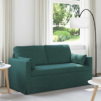 vidaXL Soffa 140cm Mörkgrön Metall