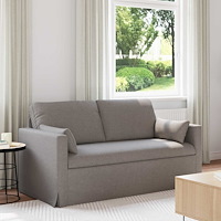 vidaXL Soffa 140cm Taupe Metall