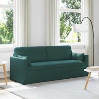 vidaXL Soffa 180cm Mörkgrön Metall