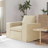 vidaXL Soffa Kräm 102 x 80 x 82 cm Metall