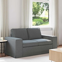 vidaXL Soffa Mörkgrå 162 x 80 x 82 cm Metall