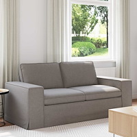 vidaXL Soffa 140cm Taupe Metall