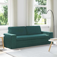 vidaXL Soffa 180cm Mörkgrön Metall