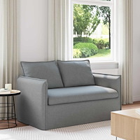 vidaXL Soffa Ljusgrå 195 x 82 x 85 cm Metall