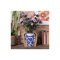 That Company Called If Cardboard Vase Sleeve - Blue & White Floral