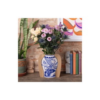 That Company Called If Cardboard Vase Sleeve - Blue & White Oriental