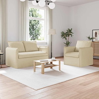 vidaXL Soffa 120cm 2 pcs Kräm Metall