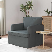 vidaXL Soffa 60cm Mörkgrå Metall