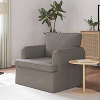 vidaXL Soffa 60cm Taupe Metall
