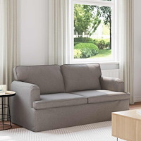 vidaXL Soffa 140cm Taupe Metall