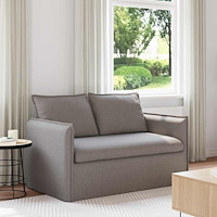 vidaXL Soffa 120cm Taupe Metall