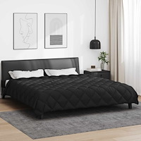 vidaXL Vinter Täcke Svart 200 x 200 cm Mikrofiber