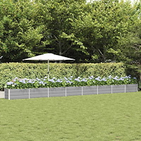 vidaXL Planteringskärl Ljusgrå 480 x 50 x 45 cm Galvaniserat Stål