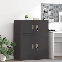 vidaXL Förvaringsskåp Svart 90 x 40 x 40 cm Kallvalsat Stål