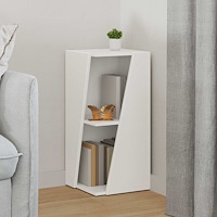 vidaXL Sidobrett Vit 33 x 32 x 70,5 cm Konstruerat trä