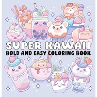 Page Publications Super Kawaii Bold and Easy Coloring Book (häftad, eng)