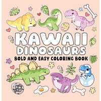 Page Publications Kawaii Dinosaurs Bold and Easy Coloring Book (häftad, eng)