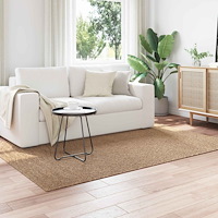 vidaXL Områdesmattor Moiré AGIRA Naturfärg 200 x 140 cm Polyester