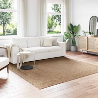 vidaXL Områdesmattor Moiré AGIRA Naturfärg 240 x 240 cm Polyester