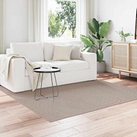 vidaXL Områdesmattor Fyrkantig PALMERAS Beige 120 x 120 cm Polyester