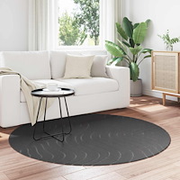 vidaXL Områdesmattor Rund PALMERAS Antracit Ø 160 CM Polyester