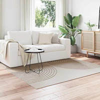 vidaXL Områdesmattor Fyrkantig GALATI Kräm 200 x 200 cm Polyester